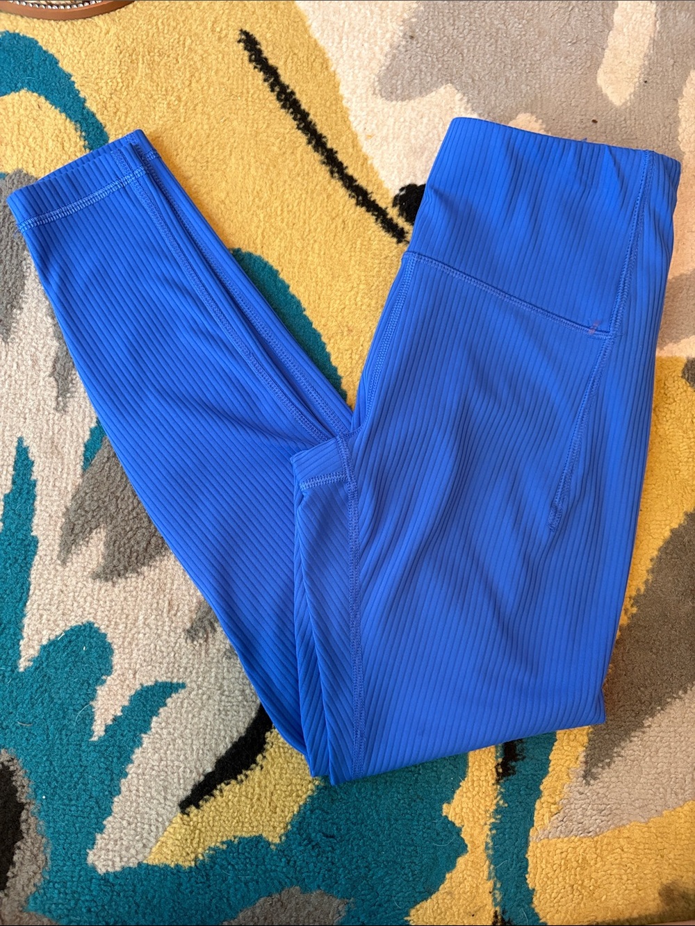 Spyder Womens Electric Blue Ribbed Leggings
